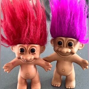 Vintage 1990s Russ Trolls - Set of 2